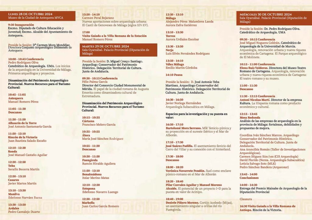 II encuentro de Arqueología de la Diputación Provincial de Málaga